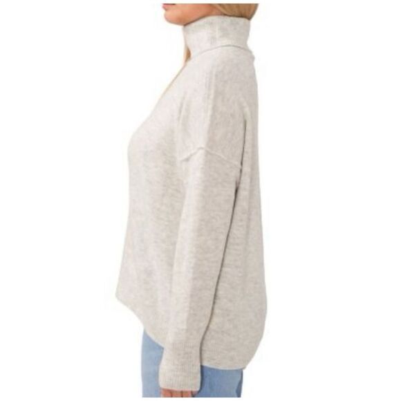 New! VINCE CAMUTO Oversized Turtleneck Sweater Size XXL Silver Heather NWT Soft - Picture 3 of 7